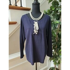 Talbots Women's Scoop Neck Long Sleeve Stylish Top